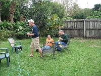  New Year's Day 2008 - Brunch - Tom, Dave, and Creighton in my back yard