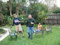  New Year's Day 2008 - Brunch - Tom, Dave, and Creighton in my back yard